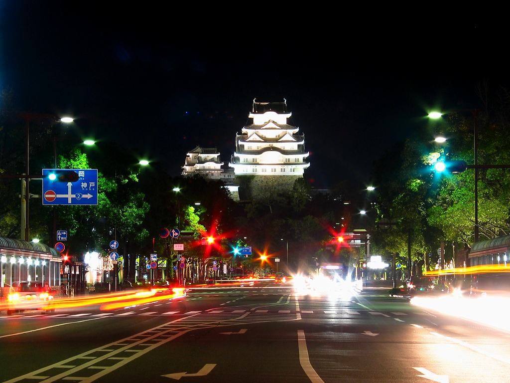 夜の姫路城